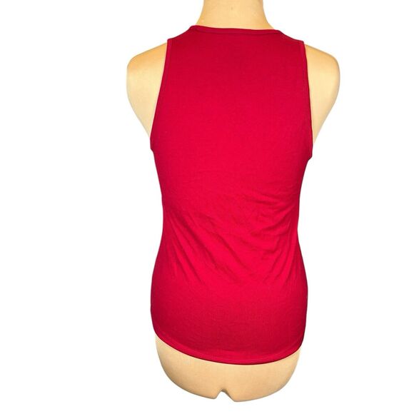 Nike Dri Fit Tank Size XS Red Sleeveless Workout Top Swoosh Performance Gym - Picture 4 of 7